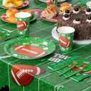 DECORLIFE Football Party Supplies Kits Serves 24, Football Themed Plates and Napkins Includes Tablecloths, Cups for Football Birthday Party totally 169 PCS