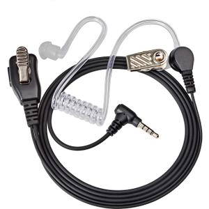 UAYESOK Acoustic Tube Walkie Talkie Earpiece with Mic PTT for YAESU Vertex FT-60 FT-60R FT-70 FT-70DR FT-1DR FT3DR VX-10 VX-110 VX-150 VX-400 Retevis RB15 RT40B