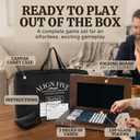 Games for Adults and Family, Align Five Walnut Wood Strategy Board Game, 11 inches x 20 inches x 2.25 inches