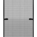 Hanging Screen Door - Fits Door Size 36" x 80" (Curtain Size 38'' x 81''), Sturdy Fiberglass Door Curtain Has Tension Rod&Hook&Loop Two Ways of Use, Heavy Duty Durable Door Screen (Black)