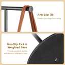 niffgaff T Bar Purse Display Stand Tabletop: Adjustable Height Handbag Holder, Countertop Hanging Rack for Long Necklace Scarf Lanyard, Black