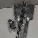 Pull Down Closet Rod for Hanging Clothes, Retractable Wardrobe Hanger for Cabinet Inside Width 21.6"~26", Aluminium alloy Tubing with Plastic Housing, 44 lb Weight Rating (Black)