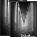 DOAI ART 16x24 Poster Frame 2 Pack Black,16x24 Picture Frame for Horizontal or Vertical Wall Mounting, Scratch-proof Safe and Artistic Large Photo Frame Wall Art