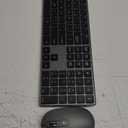 Amazon Basics Ultra Premium Wireless Keyboard and Mouse Combo - Rechargeable, Ultra Slim Design, Quiet, Full Size, Number Pad, QWERTY, Black