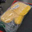 Oven Mitts and Pot Holders 4 pcs Set,High Heat Resistant 500 Degree Extra Thicken Long Kitchen Cotton Oven Glove for Cooking (12 Inch,Yellow)