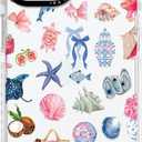 for iPhone 13 Case, Tropical Beach Collage Pattern with Flamingos, Military-Grade Drop Protection, Colorful Summery Soft Slim TPU Protective & Camera Protection for Women Girls (OceanCut)