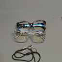 DOOViC 3 Pack Oversized Reading Glasses for Women Blue Light Blocking Square Stylish Computer Readers (3 Colors-s2)