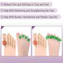 Dr. JK- ToePal Gel Toe Separator, 4 Pairs, Toe Spacers, Bunion Corrector, Green & Blue, Christmas Gifts