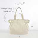 ODODOS 18L Side-Cinch Shopper Bags Lightweight Shoulder Bag Tote Handbag for Shopping Workout Beach Travel, Ivory