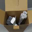 Floor Scrub Brush with Long Handle, 3 in 1 Scrape and Heavy-Duty Stiff Bristle Scrubber Brush for Cleaning Shower Bathroom, Patio, Pool, Garage, Kitchen, Wall and Deck (White, 1 Pack)