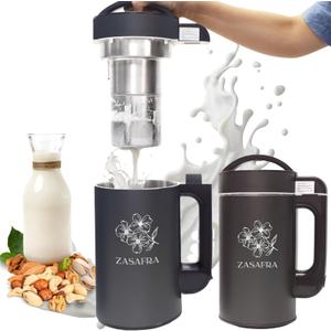 Nut Milk Maker Machine 50oz/1.5L Stainless Steel (Built-In Strainer,No Mesh Bags) 8-IN-1 Cooking Blender, 6-7 Cups Per Batch, Oat, Almondmilk Maker & Soymilk Maker, Creamy Plant-Based Milks & Soups