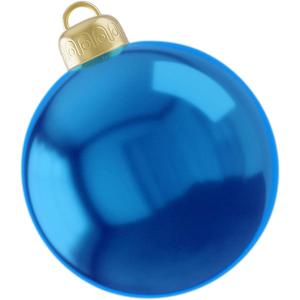 PVC Inflatable Christmas Decorations Ball, 24 Inch Oversized Yard Christmas Ornaments, Xmas Balloon Giant Inflatable Ornaments Outdoor Outside Holiday Yard Lawn Decor (Blue)