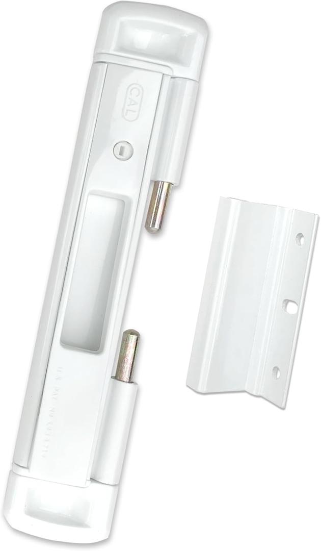 Double Bolt Lock for Sliding Glass Doors - Newly Patented - Advanced Technology to Keep Your Family Safe and Secure - High Security Lock - Virtually Burglar Proof (White)