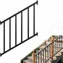 3Ft W x 36in H Stair Deck Railing Kit, Textured Black AAMA2604 Powder Coat, IBC Certified Guard Rail for Deck Porch Balcony Patio Outdoor