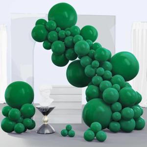PartyWoo Green Balloons 50 pcs 12 Inch Matte Latex Helium Balloons for Wedding Baby Shower Gender Reveal St Patrick's Day Birthday Graduation Jungle Safari Anniversary Party Decorations Green-Y24