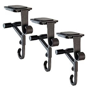 [Fireplace Stocking and Garland Hanger] - Each Mantle Holder Has Two Hooks for Dual Purpose - Hold Christmas Stocking and Hang Garland - Durable Wrought Iron - Padded Contact Points (3 Pack - White)