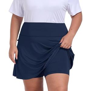 MoFiz Women's Plus Size Skorts with Pockets Tennis Golf Skirt with Shorts Knee Length High Waisted Athletic Workout Skort, Size: 5X-Large Plus