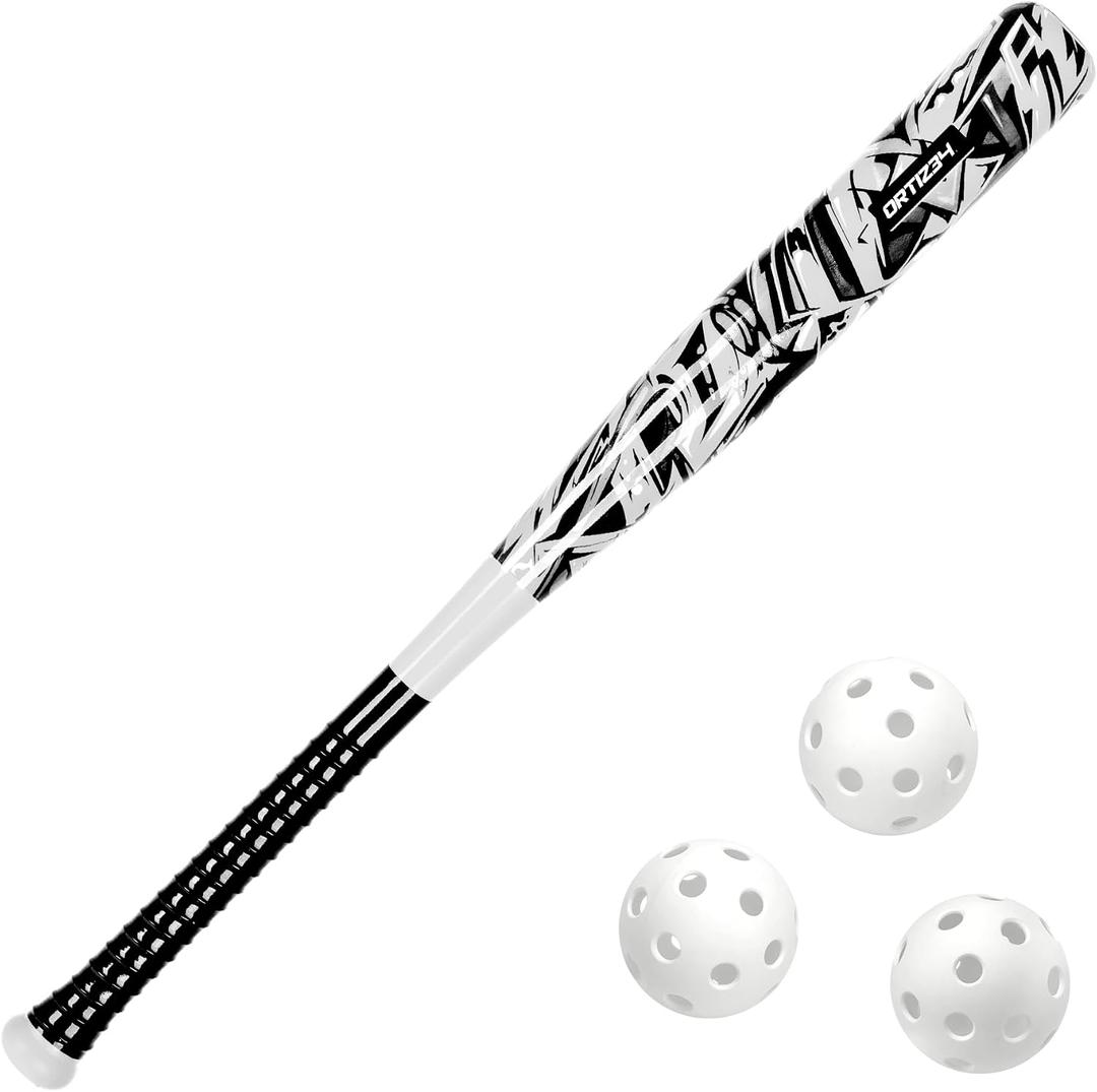 Ortiz34 Bat & Ball Set - Graffiti Plastic Bat & Ball Homerun Set- David Ortiz Backyard Baseball Set for Youth, Kids, Teenagers, Adults (Bat & Ball Set, Blue), One Size