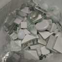 50 Pieces White Mosaic Tiles for Crafts 1" Ceramic Tiles Assorted Colors Square Ceramic Mosaic Project Supplies for Photo Frame Mosaic Stepping Stones Bath Old Pool Furniture Decor