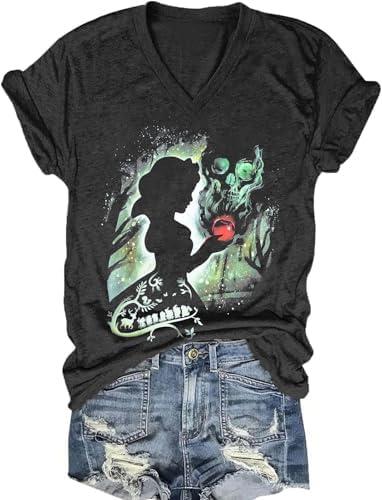 Magical Shirt for Women: Magic Princess Kingdom V Neck T-shirt Princess Shirt Family Vacation Trip Tee, Size Small
