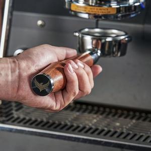 KNODOS 54mm Bottomless Portafilter Breville Compatible Rosewood Handle & Naked 18-21 Gram Filter Basket Included, Fits Barista Express, Pro, Touch, Bambino, Infuser, Duo Temp Pro
