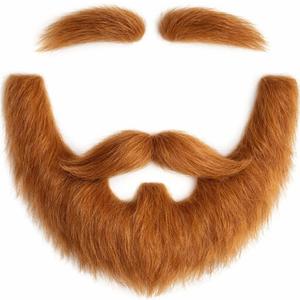 DIY Self Adhesive Fake Mustache Set Fake Beard Material Novelty Mustaches for Costume and Halloween Festival Party
