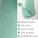 Teal Bohemian Boho Braiding Hair Hypoallergenic Non Toxic Pre Stretched Curly Deep Wave Synthetic Knotless EZ Braid Fulani Braids Green and Purple