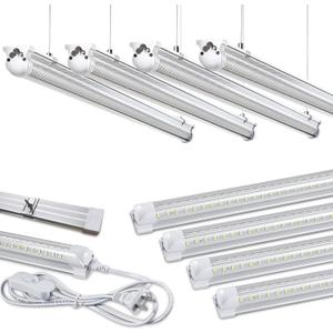 Skymoatled 8Pack 8FT LED Shop Light Garage Light,100W 6000K White Light 15000LM Super Bright,Hanging/Surface Mount,Linkable T8 LED Tube Lights for Garage,Warehouse, Workshop,Plug and Play