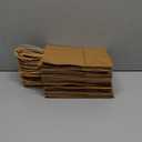 Qiqee 200-Packs Brown Paper Gift Bags with Handles Bulk 8.3"x6"x3.15" Small Size Paper Bags Multiple Uses