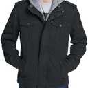 Levi's Men's Washed Cotton Hooded Military Jacket Size XL