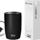 Simple Modern Travel Coffee Mug Tumbler with Flip Lid | Reusable Insulated Stainless Steel Cold Brew Iced Coffee Cup Thermos | Gifts for Women Men Him Her | Voyager Collection | 12oz | Midnight Black