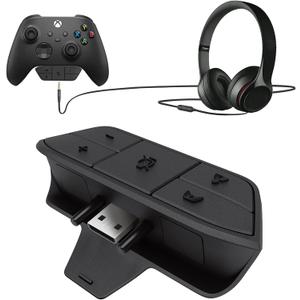 Stereo Headset Adapter for Xbox One, Black, 3.5mm Audio Jack, Compatible with Xbox One Controllers