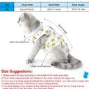 4 Pieces Cat Recovery Suits Body Wraps Breathable Kittens Recovery Clothes for Cats Small Dogs Abdominal Weaning(Banana, Football, Strawberry, Donut,XL)