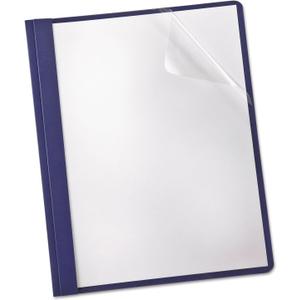 Oxford Clear Front Report Cover, 3 Prong, 1/2 inch Capacity, Burgundy, Letter Size, 25 per Box, (53341)