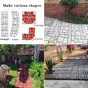 Walk Path Maker, Pathmate Stone Mold Paving Pavement Concrete Molds Stepping Stone Paver Walk Way Cement Molds for Patio, Lawn & Garden(4 Packs 13 x 13 x 1.4 inch)