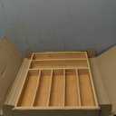 Silverware Organizer Kitchen Drawer Organizer Utensil Organizer Bamboo Silverware Holder Cutlery Organizer in Drawer Flatware Organizer Tray(7 slots, Natural