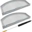 2 Pack WE03X23881 Stainless Steel Dryer Lint Filter Replacement Compatible with GE/Hotpoint GTD42EASJ2WW GTD33EASK0WW GTX22EASK0WW GTD65GBSJ3WS Dryer Lint Screen Trap,Replaces AP6031713 PS11763056