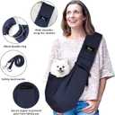 CUBY Dog and Cat Sling Carrier - Hands Free Reversible Pet Papoose Bag - Soft Pouch and Tote Design - Suitable for Puppy, Small Dogs Cats Outdoor