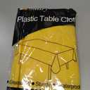 Smiry Disposable Table Cloth - 6 Pack, 54 x 108 Inch Waterproof Rectangle Tablecloths for Parties, Decorative Plastic Table Cover, Leakproof & Sturdy, Yellow