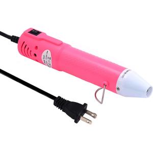Heat Gun,mofa Embossing Mini Heat Gun,Hot Air Gun For Craft with Stand For DIY Embossing And Acrylic Paint Dryer,Multi-Purpose Electric Heating Nozzle 150W 110V (Pink, White)