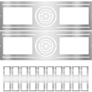 New Construction Mounting Plate, 3-4-6 Inch, LED Recessed Lighting Housing Kits for remodeling, Basement remodeling, Hanging Ceiling and LED Lighting, Shallow Recessed Lighting Housing Plate,10PC (Silver)