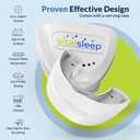 VitalSleep Snoring Mouthpiece, Clear Women's Anti Snore Mouthpiece, Adjustable with Teeth Impressions, Sleep Mask, Mouthpiece Cleaner and Brush