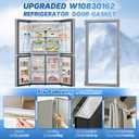 2 Pack W10830162 Refrigerator Door Gasket Replacement for Whirlpool, Kenmore, Kitchen-Aid Refrigerator, 39.7"x16.9" Fridge Door Gasket Seal Fit Model WRF535SMBM00, KBFS20EVMS13, IX6HHEXDSM00