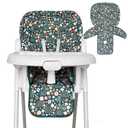 Baby High Chair Cover, Machine Washable High Chair Cushion Pad, Waterproof & Soft, Fits 3-5 Point Harness Chairs, High Chair Replacement Cover for Home & Restaurant Use Green