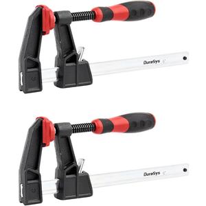 F Clamps for Woodworking, 2 Pcs 6" Steel Bar Clamp, 2.5" Throat Medium Duty 700 lbs Quick Release Carpenter Tools Versatile DIY Metalworking Craft