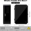 EV Charger Lock Box, Waterproof Outdoor Wall Station Enclosure, IP65 Weatherproof, 23'' x 16'' x 9'', Steel with Acrylic Window, Combination Lock & Cable Holder, for Level 2 EV Charger