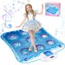 Dance Mat Kids Frozen Toys - Electronic Dance Mat for Girls Boys, Kids Dance Mat 5 Game Modes, Built-in Music, Touch Sensitive Light Up LED, Dance Floor Mat, Gifts for 3 4 7 12 Year Old Girls Boys