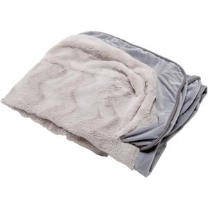 Furhaven Replacement Dog Bed Cover Perfect Comfort Plush & Velvet Waves Sofa-Style, Machine Washable - Granite Gray, Jumbo Plus 20x30