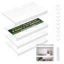 DOFOPO 4PCS Wire Shelf Cover,Wire Rack Covers for Pantry PVC (Not Wood) Shelf Liners for Cabinet Kitchen Pantry Shelves(White,24 * 16 inch)