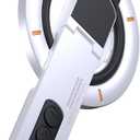 Phone Grip for Magsafe Phone Stand 360Roration Gym Holder Phone Kickstand Silicone Finger Ring Innovative Pressure-Relief Damping Hinge Design with Magnet Ring Compatible All Phones (White)